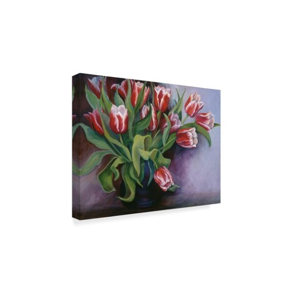 Joanne Porter 'White Tipped Red Tulips' Canvas Art,18x24